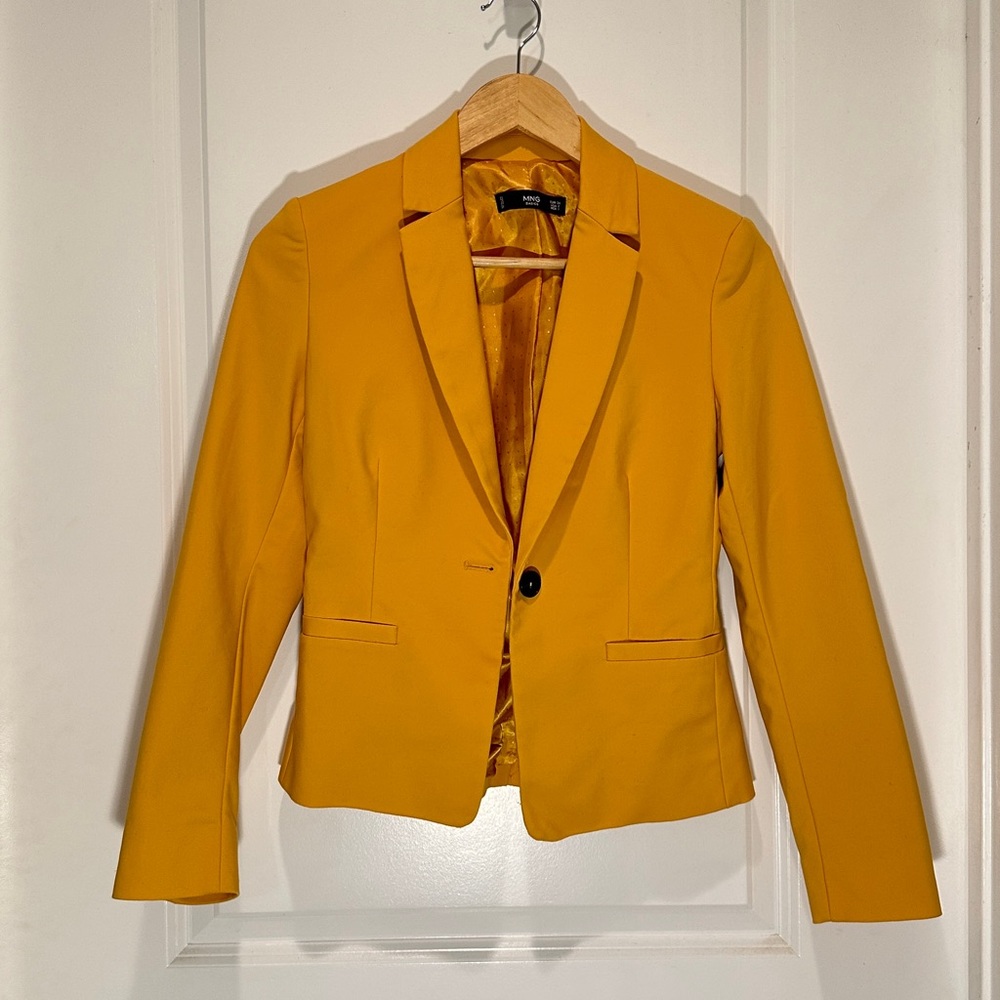 Mango Mustard Yellow Blazer